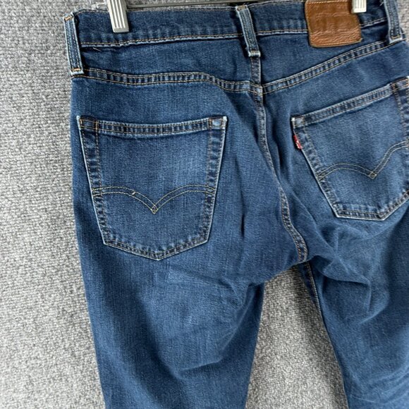 Levis 502 Premium Blue Denim Jeans Leather Patch Cotton Blend ACTL 31X30.5 - Picture 13 of 16